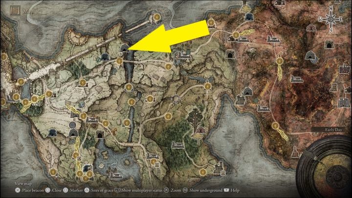 Boss znajduje się w Pogrobnie (Limgrave), a dokładniej w Pieczarze przy gościncu (Highroad Cave) - Elden Ring: Strażnik Golem (Guardian Golem) - boss, jak pokonać? - Elden Ring - poradnik do gry