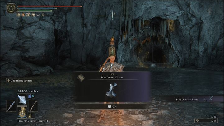 Za pokonanie Strażnika Golema (Guardian Golem) otrzymacie Niebieski talizman tancerki (Blue Dancer Charm) oraz 1700 Run - Elden Ring: Strażnik Golem (Guardian Golem) - boss, jak pokonać? - Elden Ring - poradnik do gry