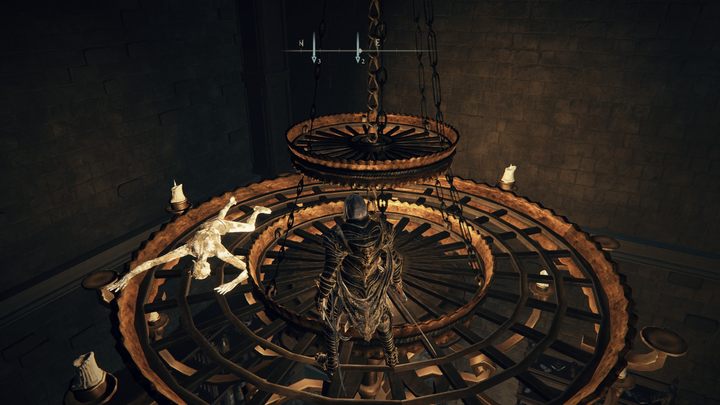 Wskoczcie na żyrandol obok Miejsca łaski na drugim piętrze kompleksu zamkowego - Shadow of the Erdtree: Wszystkie prochy czcigodnego ducha - Elden Ring - poradnik do gry