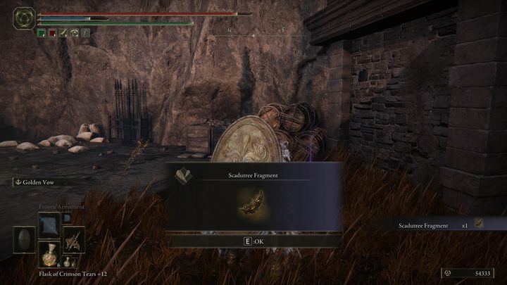 Przedmiot ten znajduje się przy miejscu łaski punkt kontrolny w Zamku Ensis, bardzo blisko krzyża Miquelli - Shadow of the Erdtree: Wszystkie odłamki ostrodrzewa (Scadutree Fragments) - Elden Ring - poradnik do gry