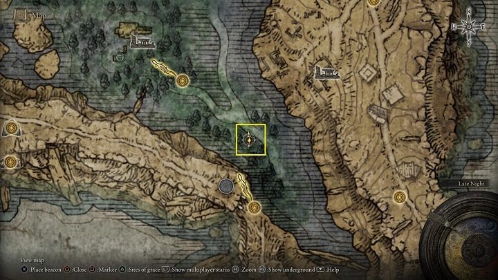 Po pokonaniu Godricka, Zszywańca (Godrick the Grafted) i wyjściu na zewnątrz zyskacie dostęp do miejsca łaski o nazwie Klify z widokiem na jezioro (Lake-Facing Cliffs) - Elden Ring: Gdzie znaleźć Mapy regionów? Lista - Elden Ring - poradnik do gry