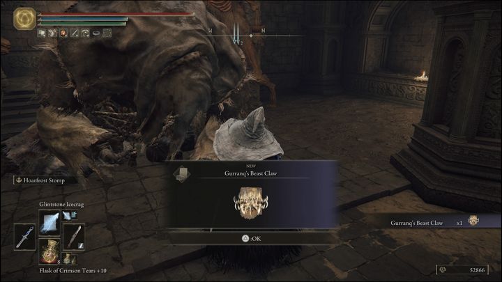 Za przekazanie przedostatniego, ósmego morowego korzenia otrzymacie kolejną inkantację bestii, Szpon bestii Gurranqa (Gurranqs Beast Claw) - Elden Ring: Gurranq, Bestialski Duchowny (Gurranq, Beast Clergyman) - solucja, opis przejścia - Elden Ring - poradnik do gry