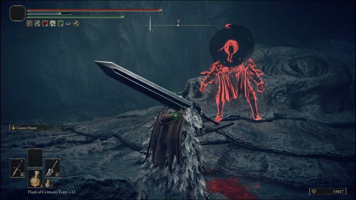Co więcej, jeśli nie gracie w trybie online, zdziwić może Was fakt tego, że znajduje się tam czerwona plama krwi, typowa dla rozgrywki multiplayer - Elden Ring: Czarodziej Rogier (Sorcerer Rogier) - solucja, opis przejścia - Elden Ring - poradnik do gry