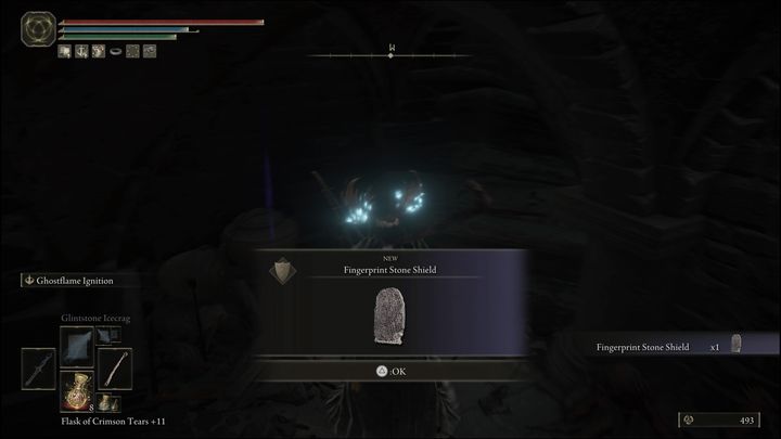 Są to między innymi Kamienna opuszkowa tarcza (Fingerprint Stone Shield) oraz inkantacja Nieuchronny szał (Inescapable Flame) - Elden Ring: Hyetta - solucja, opis przejścia - Elden Ring - poradnik do gry