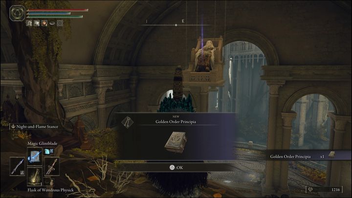 Przedmiot ten zdobędziecie po walce z bossem, który zwie się Godfrey, Pierwszy Eldeński Władca (Godfrey, First Elden Lord) - Elden Ring: Brat Corhyn (Brother Corhyn) / Złota Maska (Goldmask) - solucja, opis przejścia - Elden Ring - poradnik do gry