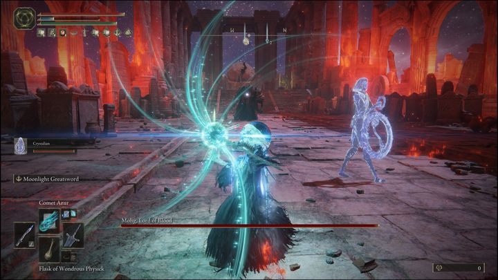 Po wejściu na arenę przywołajcie prochy, aby ułatwić sobie walkę z bossem - Elden Ring: Mohg, Pan Krwi (Mohg, Lord of Blood) - boss, jak pokonać? - Elden Ring - poradnik do gry