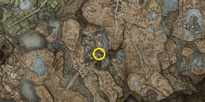 Jedyna droga na mury, na których znajdziecie skrzynię, prowadzi przez region Ostrowyż Altus na północy - Shadow of the Erdtree: Wszystkie nowe bronie mapa - Elden Ring - poradnik do gry