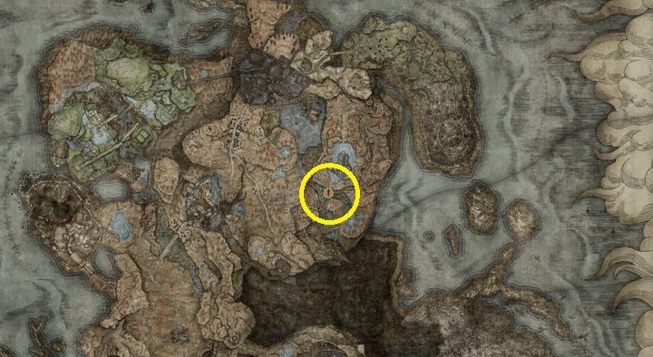 Rozpocznijcie przy rzece Recluses w pobliżu miejsca łaski w dolnym regionie Ostrowyż Altus - Shadow of the Erdtree: Wszystkie nowe bronie mapa - Elden Ring - poradnik do gry