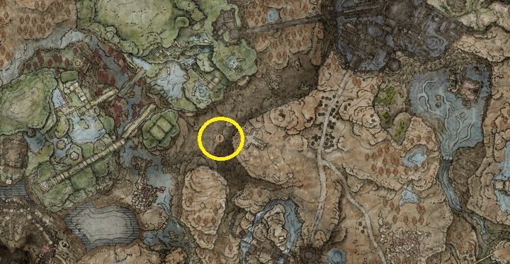 Broń może wypaść z dowolnego wroga w Katakumbach Mglistej Szczeliny - Shadow of the Erdtree: Wszystkie nowe bronie mapa - Elden Ring - poradnik do gry