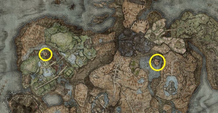 Te bronie możecie znaleźć w dwóch lokacjach - Shadow of the Erdtree: Wszystkie nowe bronie mapa - Elden Ring - poradnik do gry