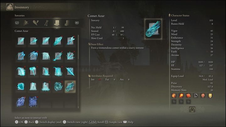 Kometa Azura to prawdopodobnie najpotężniejszy czar do trybu PvE, jednocześnie najsłabszy do PvP - Elden Ring: Najlepsze czary - lista - Elden Ring - poradnik do gry