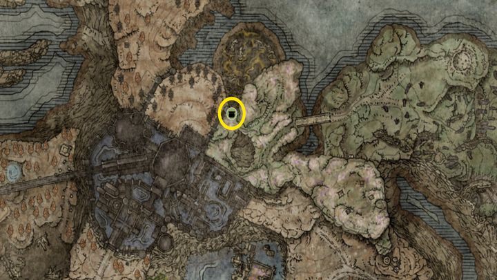 W przypadku tęczówki gracji, po obniżeniu wody w dzielnicy kościelnej, udajcie się do miejsca łaski zatopiona kaplica - Shadow of the Erdtree: Rycerz ognia Queelign - solucja, opis przejścia - Elden Ring - poradnik do gry