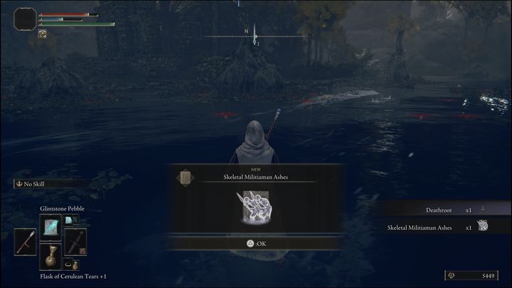 Prochy te otrzymacie za zabicie Kościeja Marynarza (Tibia Mariner) we wskazanym miejscu na mapie - Elden Ring: Popioły i Prochy (Pogrobno) - lista wszystkich - Elden Ring - poradnik do gry