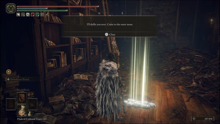 Gdy udacie się do pomieszczenia w którym przebywał w twierdzy, nie zastaniecie go tam - Elden Ring: Łajnożerca (Dung Eater) / Szubrawiec Boggart (Blackguard Boggart) - solucja, opis przejścia - Elden Ring - poradnik do gry