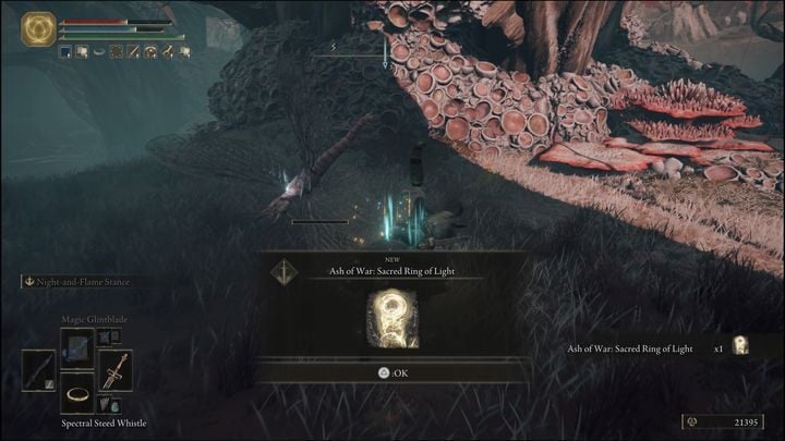 Popiół wojny zdobędziecie zabijając skarabeusza, znajdującego się we wschodniej części Bagna Aeonii (Swamp of Aeonia) - Elden Ring: Popioły i Prochy (Caelid) - lista wszystkich - Elden Ring - poradnik do gry