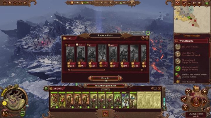 Najmowane oddziały automatycznie trafiają do Waszej armii - Total War Warhammer 3: Nurgle - wojsko - Total War Warhammer 3 - poradnik do gry