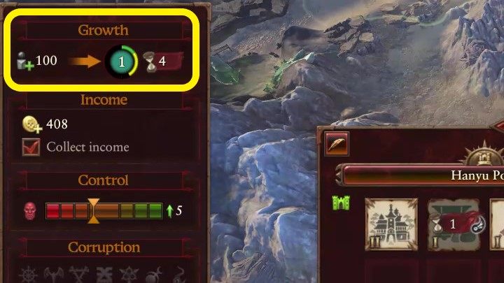 Rozwój Waszej osady możecie zbadać z lewej strony ekranu - na górze panelu prowincji - Total War Warhammer 3: Rozwój osad, budynki i klimat - Total War Warhammer 3 - poradnik do gry