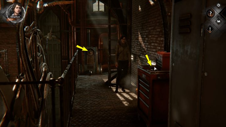 Zabierzcie element leżący na czerwonej skrzynce, a następnie zbadajcie zawór w pobliżu mechanicznego ptaka - Syberia The World Before: Vaghen - dzielnica muzyków, jesień 2005 (Vaghen - musician district, autumn 2005) - solucja, opis przejścia - Syberia The World Before - poradnik do gry