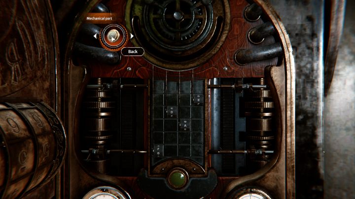 Włóżcie brakującą część automatu, którą wcześniej znaleźliście w wieży zegarowej - Syberia The World Before: Vaghen - dzielnica muzyków, jesień 2005 (Vaghen - musician district, autumn 2005) - solucja, opis przejścia - Syberia The World Before - poradnik do gry