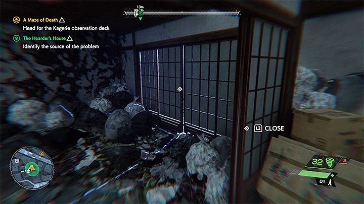 Czwarta kryjówka widma znajduje się na piętrze - Ghostwire Tokyo: Dom rupieciarza (The Hoarders House) - solucja, opis przejścia - Ghostwire Tokyo - poradnik do gry