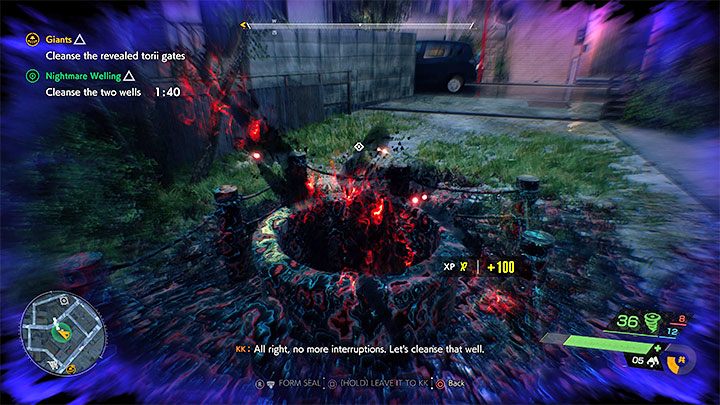 Przed Wami najtrudniejsza część misji, bo na oczyszczenie drugiej studni macie ograniczoną ilość czasu - tylko 3 minuty - Ghostwire Tokyo: Koszmar w studni (Nightmare Welling) - solucja, opis przejścia - Ghostwire Tokyo - poradnik do gry