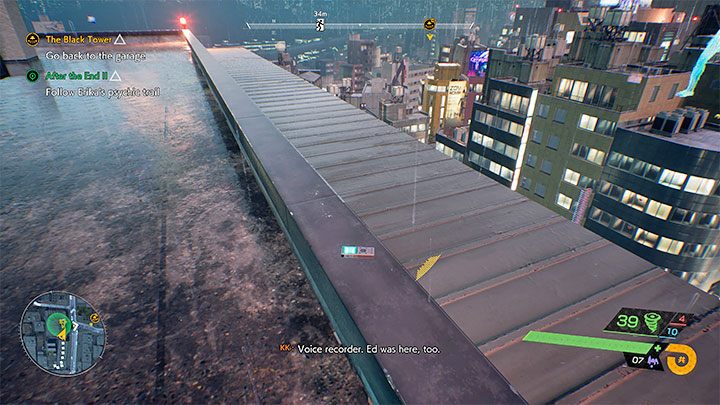 Ślad Eriki doprowadzi Was na dach, na którym będzie leżał nowy dyktafon - Ghostwire Tokyo: Po zakończeniu 2 (After the End 2) - solucja, opis przejścia - Ghostwire Tokyo - poradnik do gry
