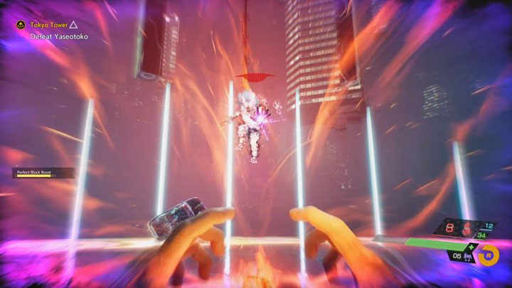 Wyrwanie pierwszego rdzenia nie zakończy sprawy, bo awansujecie do drugiej fazy walk, w której Waszym celem będzie ponowne osłabianie Yaseotoko - Ghostwire Tokyo: Tokyo Tower - solucja, opis przejścia - Ghostwire Tokyo - poradnik do gry