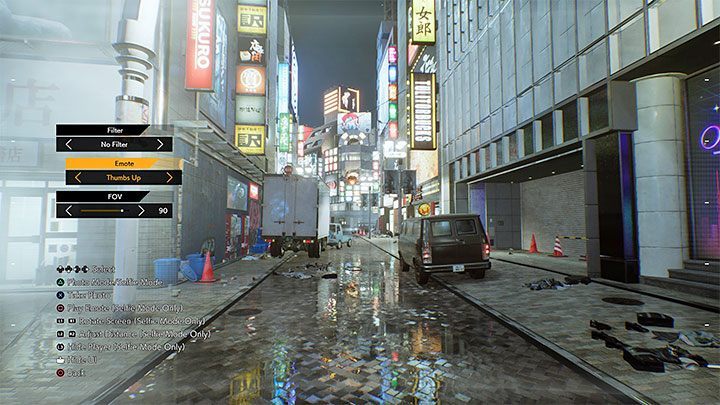 Tryb fotograficzny działa dość nietypowo, bo nie pauzuje całkowicie gry, a pozwala po prostu na usunięcie HUD-a, zmianę pozycji kamery i dokonanie modyfikacji obrazu - Ghostwire Tokyo: Tryb fotograficzny (Photo Mode) - Ghostwire Tokyo - poradnik do gry