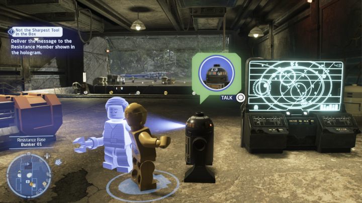 Porozmawiajcie ze zleceniodawcą w bunkrze nr 1 i przyjmijcie zadanie - LEGO Skywalker Saga: Narzędzia komunikacji (Not the Sharpest Tool in the Box) - solucja, opis przejścia - LEGO Skywalker Saga - poradnik do gry