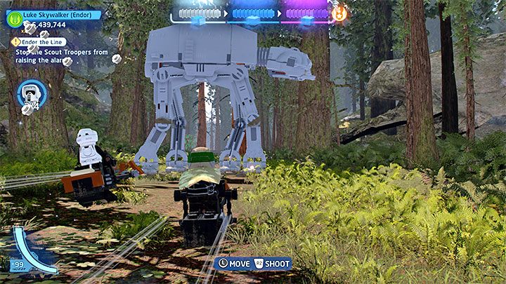 Poziom ten posiada 3 wyzwania - LEGO Skywalker Saga: Koniec Endor-ogi (Endor the Line) - solucja, opis przejścia - LEGO Skywalker Saga - poradnik do gry