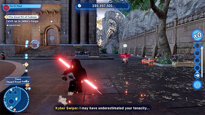 Po zagadaniu do NPC-a rzuci się on do ucieczki - LEGO Skywalker Saga: Theed - lista wszystkich łamigłówek (cz. 2) - LEGO Skywalker Saga - poradnik do gry
