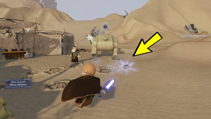 Podążajcie za happoborem i zbierajcie przedmioty, które wygrzebie z ziemi - LEGO Skywalker Saga: Pora na happabora (Hungry Happabore) - solucja, opis przejścia - LEGO Skywalker Saga - poradnik do gry