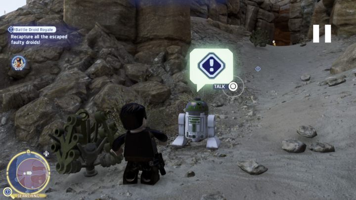 Udajcie się do obszaru poszukiwań i porozmawiajcie z droidem astromechanicznym - LEGO Skywalker Saga: Gra wielodroidowa (Battle Droid Royale) - solucja, opis przejścia - LEGO Skywalker Saga - poradnik do gry