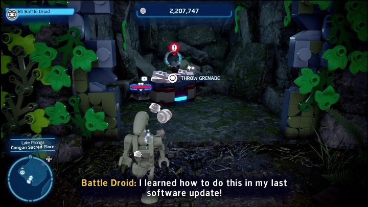 Dostanie się do tego klocka wymaga dwóch postaci - LEGO Skywalker Saga: Jezioro Paonga - lista wszystkich łamigłówek - LEGO Skywalker Saga - poradnik do gry