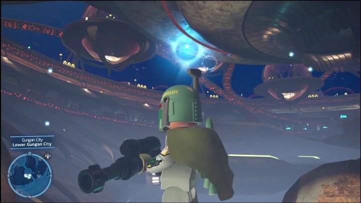 Kocek Kyber schowany został pod jedną z platform - LEGO Skywalker Saga: Jezioro Paonga - lista wszystkich łamigłówek - LEGO Skywalker Saga - poradnik do gry