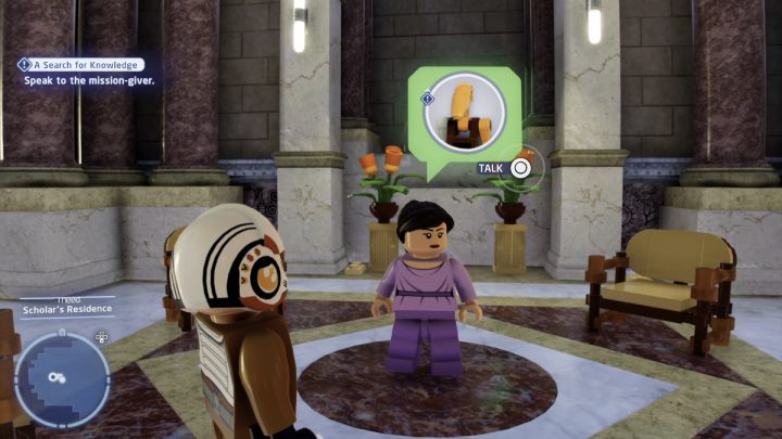 Porozmawiajcie ze zleceniodawcą i przyjmijcie zadanie - LEGO Skywalker Saga: Poszukiwania wiedzy (A Search for Knowledge) - solucja, opis przejścia - LEGO Skywalker Saga - poradnik do gry
