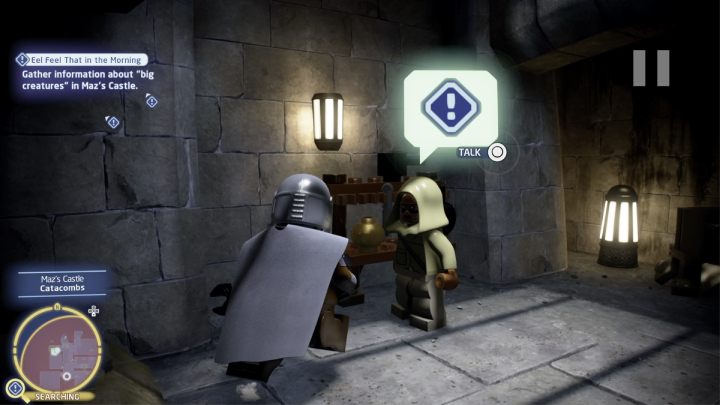Porozmawiajcie ze wszystkimi postaciami w zamku zaznaczonymi na obszarze poszukiwań i polećcie na Mustafar do kompleksu kopalnianego - LEGO Skywalker Saga: Węgorzko tego pożałujesz (Eel Feel That in the Morning) - solucja, opis przejścia - LEGO Skywalker Saga - poradnik do gry