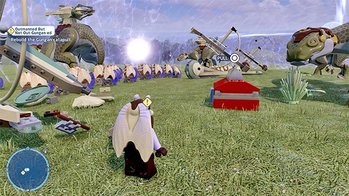 Po udanej misji obronnej otrzymanie zadanie odbudowania katapulty - LEGO Skywalker Saga: Gunganie na gigancie (Outmanned But Not Out-Gungan-Ed) - solucja, opis przejścia - LEGO Skywalker Saga - poradnik do gry