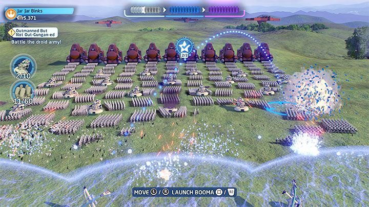 W ostatniej części bitwy przejmiecie kontrolę nad katapultą - LEGO Skywalker Saga: Gunganie na gigancie (Outmanned But Not Out-Gungan-Ed) - solucja, opis przejścia - LEGO Skywalker Saga - poradnik do gry