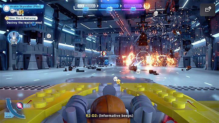 W końcowej części poziomu będziecie unieruchomieni, ale to najprostsza część misji - LEGO Skywalker Saga: To dopiero wyścigi (Now This is Podracing) - solucja, opis przejścia - LEGO Skywalker Saga - poradnik do gry