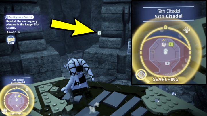Wyzwanie Koneser kryzysów (Contingency Curioso) polega na odnalezieniu i przeczytaniu 10 tabliczek w Cytadeli Sithów na planecie Exegol - LEGO Skywalker Saga: Koneser kryzysów (Contingency Curioso) - solucja, opis przejścia - LEGO Skywalker Saga - poradnik do gry