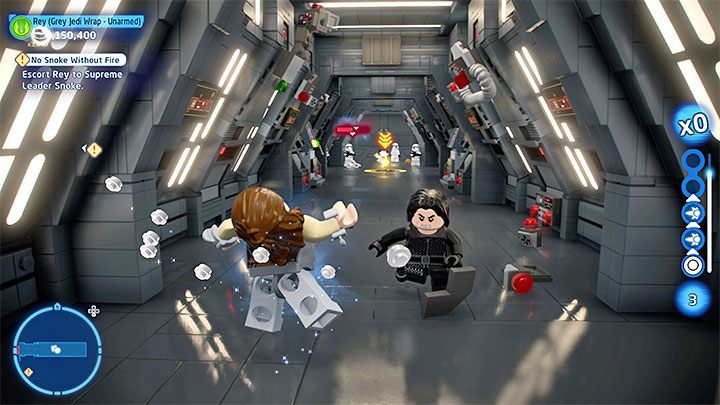Poziom ten posiada 3 wyzwania - LEGO Skywalker Saga: Bliskie spotkania pierwszego Snokea (No Snoke Without Fire) - solucja, opis przejścia - LEGO Skywalker Saga - poradnik do gry