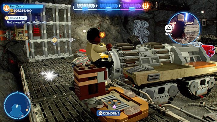 Zlokalizujcie teraz konstrukcję z obrazka 1 przy jednej ze ścian - LEGO Skywalker Saga: Sól w oku Kylo (Ground A-salt) - solucja, opis przejścia - LEGO Skywalker Saga - poradnik do gry