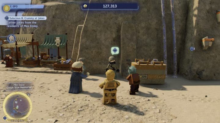 Kolejny dowcip usłyszycie od mężczyzny przy miejscu katastrofy - LEGO Skywalker Saga: Kolekcjonowanie kawałów (Salacious B. Crummy at Jokes) - solucja, opis przejścia - LEGO Skywalker Saga - poradnik do gry