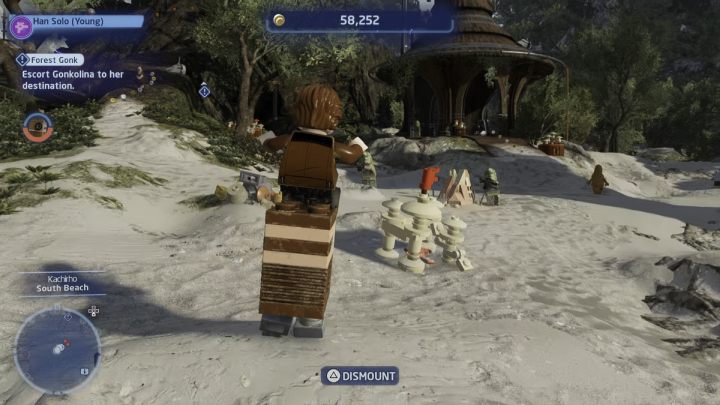 Dosiądźcie droida lub podążajcie za nim i pokonajcie wszystkich Szturmowców jakich spotkacie na swojej drodze - LEGO Skywalker Saga: Leśny gonk (Forest Gonk) - solucja, opis przejścia - LEGO Skywalker Saga - poradnik do gry