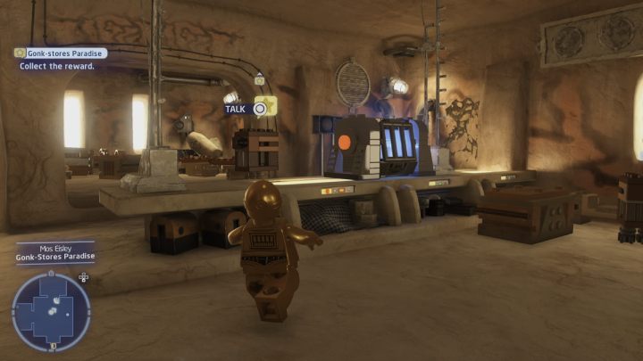 Gdy Gonker dotrze do celu, przełączcie postać ponownie na droida protokolarnego i porozmawiajcie z nim - LEGO Skywalker Saga: Działalność gonkspodarcza (Gonk stores Paradise) - solucja, opis przejścia - LEGO Skywalker Saga - poradnik do gry