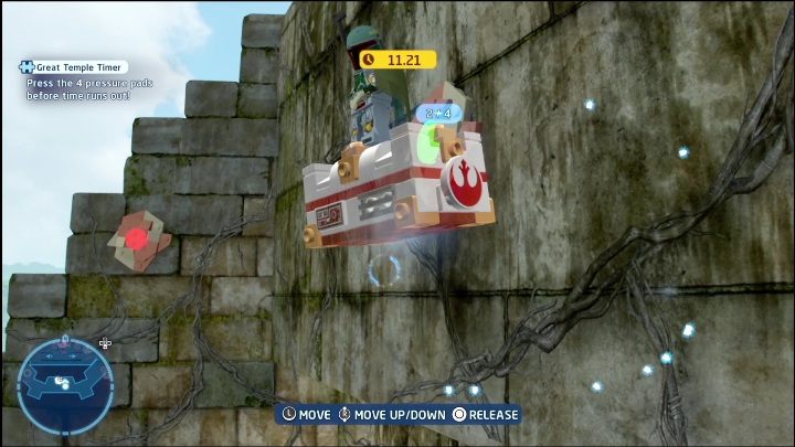 Ten klocek zamknięty jest w skrzyni, zaraz na ruinach - LEGO Skywalker Saga: Wielka Świątynia - lista wszystkich łamigłówek - LEGO Skywalker Saga - poradnik do gry