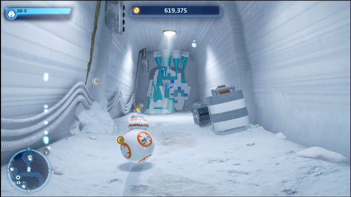 Następie zmieńcie postać na dowolnego Zbieracza, wyjmijcie blaster i zniszczcie kolejną blokadę prowadzącą do ostatniego pomieszczenia - LEGO Skywalker Saga: Baza Echo - lista wszystkich łamigłówek - LEGO Skywalker Saga - poradnik do gry