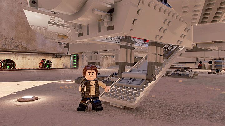 Po pozbyciu się wrogów z górnego poziomu powróćcie na dolny poziom - LEGO Skywalker Saga: Sterta złomu (Hunk of Junk) - solucja, opis przejścia - LEGO Skywalker Saga - poradnik do gry