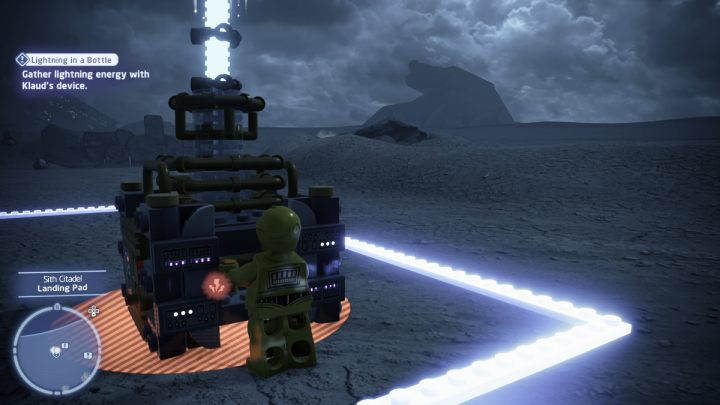 Ponownie porozmawiajcie ze zleceniodawcą na lądowisku - LEGO Skywalker Saga: Błyskawica w butelce (Lightning in a Bottle) - solucja, opis przejścia - LEGO Skywalker Saga - poradnik do gry